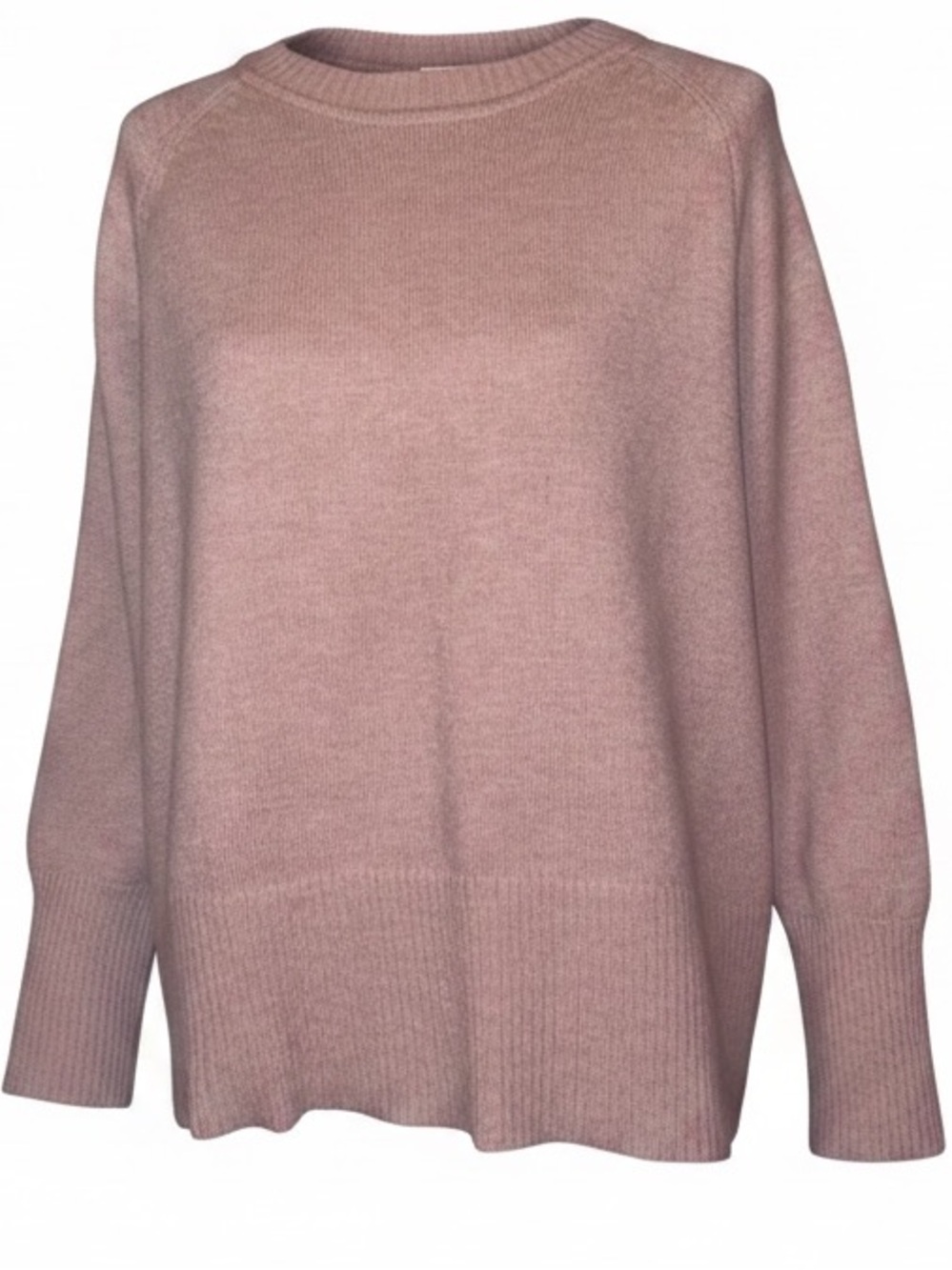 MAGASCHONI Crewneck Long Sleeve Sweater in Dusty Rose Pink in Size LARGE